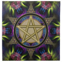 Banners de Tele Magick do Pentáculo ouro / Napkins