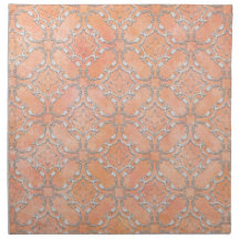 Padrão de Filigrana Metálico Laranja Pink de Cinza