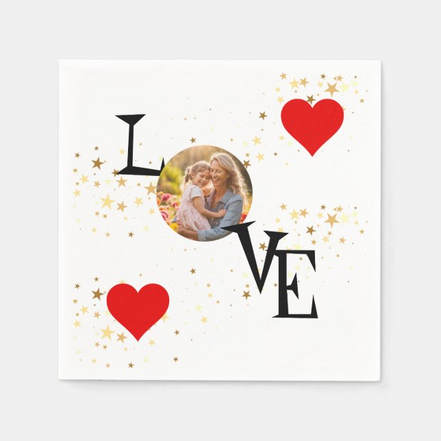 Guardanapo personalizado com Mamãe e minha foto (Frente)