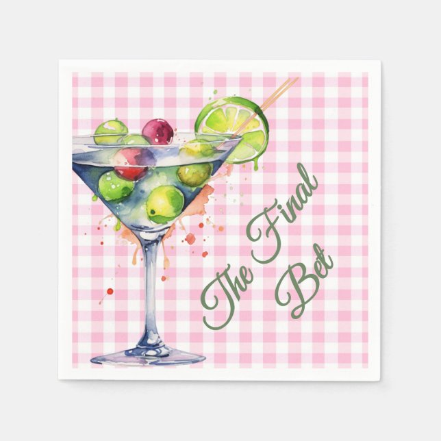 guardanapo personalizado de papel de solteiro de L (Frente)