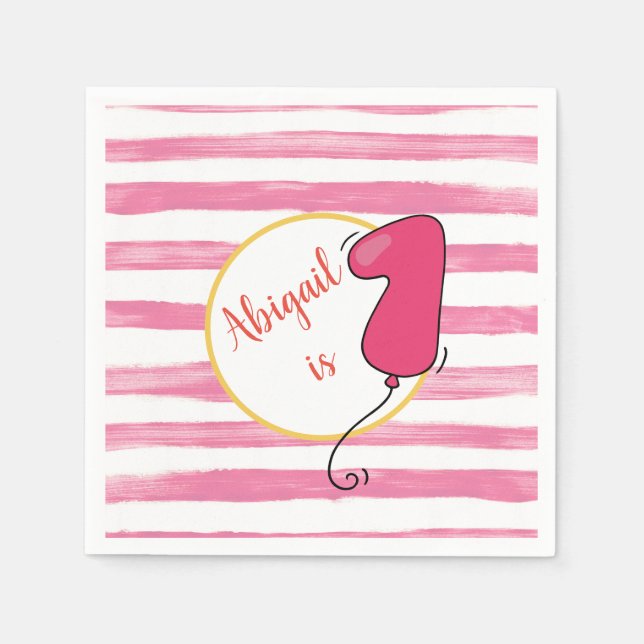 Guardanapo temático do primeiro aniversario do (Frente)