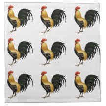 Vintage Rooster com penas Bonito