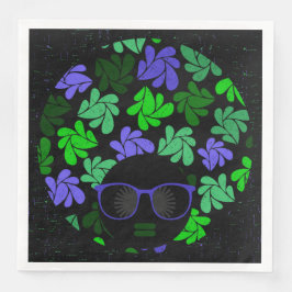 Guardanapos Afro Diva Verde e Azul