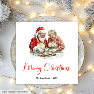 Guardanapos Alegres de Natal com Papai Noel Rústic