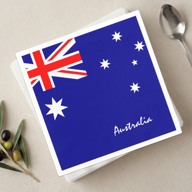 Guardanapos Austrália, festa da bandeira australia (Australian Flag Napkins)