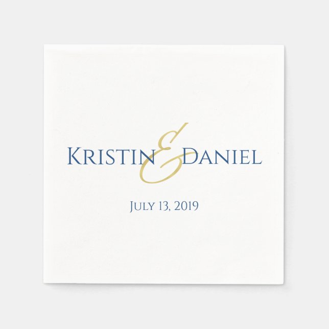 Guardanapos Azuis e Dourados (Frente)