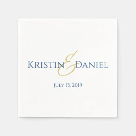 Guardanapos Azul e Dourado