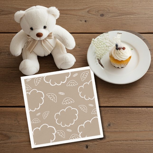 Guardanapos BEGE Heavenly Angel Halo Cloud (Heavenly Angel Halo Cloud BEIGE Napkins)