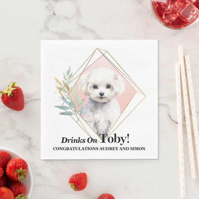 Guardanapos Bichon Frise Eu Também Durmo Com Foto  (Insitu)