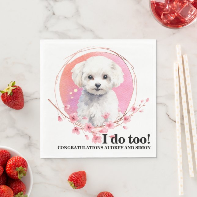 Guardanapos Bichon Frise Eu Também Durmo Com Foto  (Insitu)