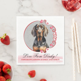 Guardanapos Black and Tan Coonhound com Foto de Cã
