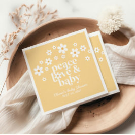 guardanapos boho Daisy paz amor bebê