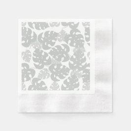 guardanapos botânicos da cinza monstera