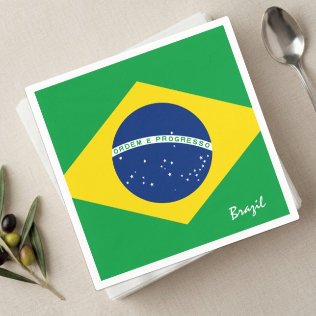 Guardanapos Brasil, Bandeira Brasileira festa / es (Brazilian Flag Napkins)