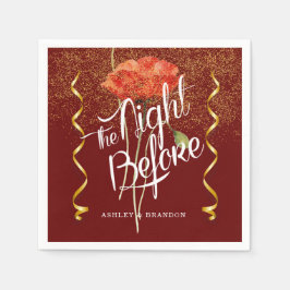 Guardanapos Burgundy Elegantes Florais A Noite Ant