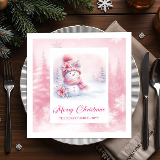 Guardanapos Cena Pinkmas Natal Estrelado Crianças 