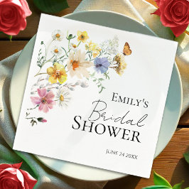 Guardanapos Coloridos de Chuveiro de Noiva com Flo