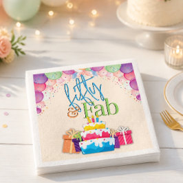 Guardanapos Coloridos para Aniversário de Cinquent