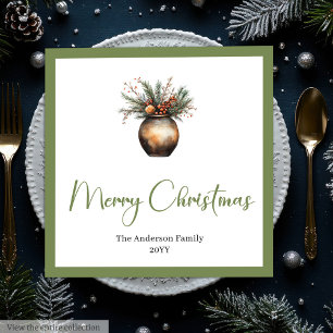Guardanapos com Coroa de Natal Escandinava Clássic