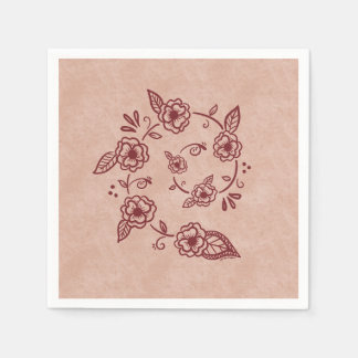 Guardanapos com Desenho de Redemoinho de Mehndi