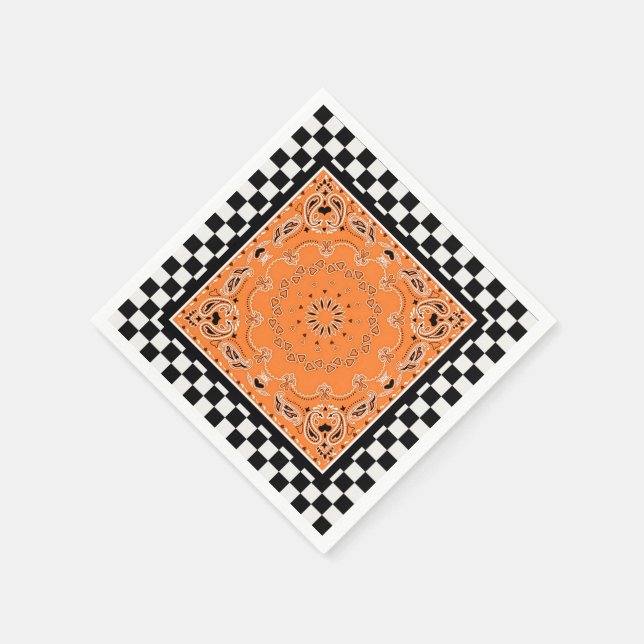 Guardanapos com design oriental laranja (Canto)