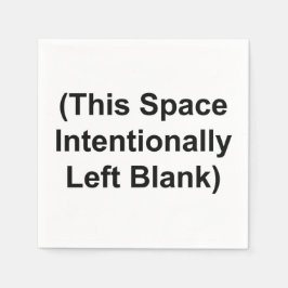 Guardanapos com "Este Espaço Mantido Em Branco Int