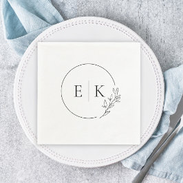 Guardanapos com Logotipo de Casamento Moderno