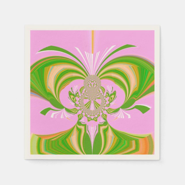 Guardanapos com Motivo Chic Rosa Intenso (Frente)