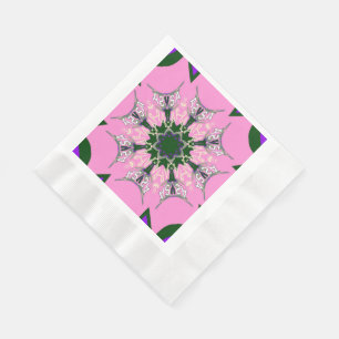 Guardanapos com Motivo de Monograma Rosa Bebê Roxo