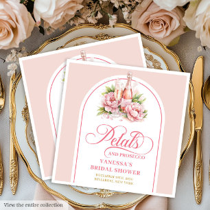 Guardanapos com Prosecco Elegante e Pétalas com Ac