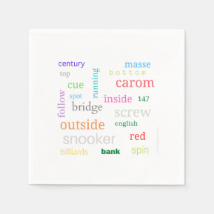 guardanapos com tema Billiards
