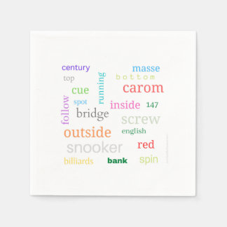 guardanapos com tema Billiards