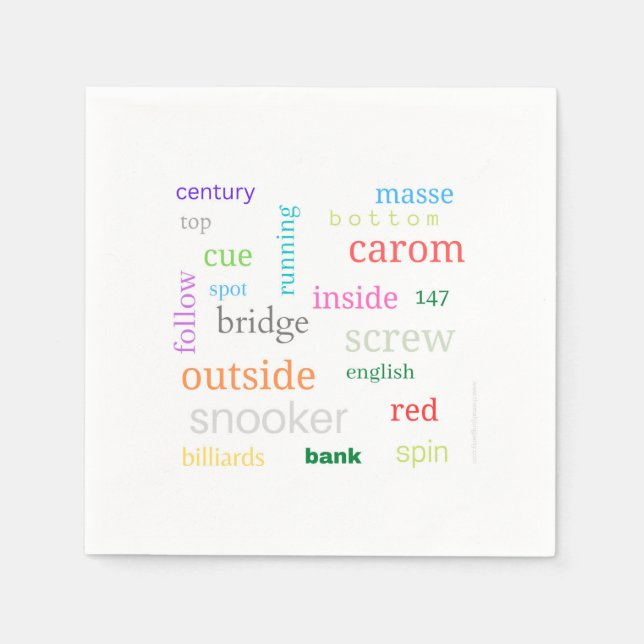 guardanapos com tema Billiards (Frente)