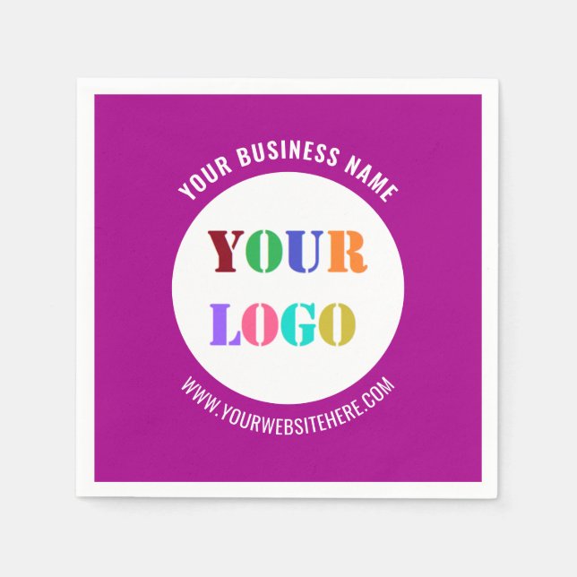 Guardanapos com Texto Personalizado do Logotipo da (Frente)
