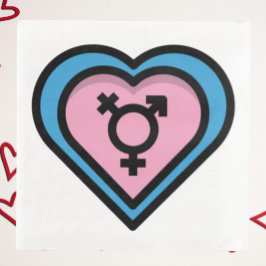 Guardanapos Coração do Orgulho Trans
