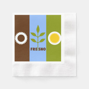 Guardanapos da bandeira da cidade de Fresno, Calif