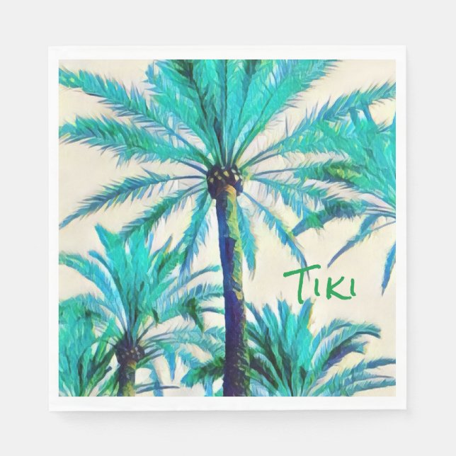 guardanapos da palmeira tiki luau (Frente)