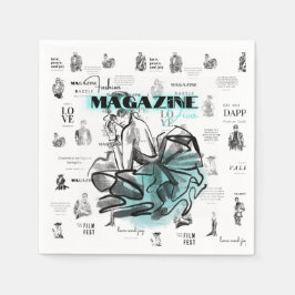 Guardanapos das revistas de moda feminina