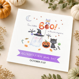 Guardanapos de 1º Aniversário do Nosso Pequeno Boo