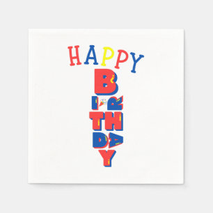 Guardanapos de 3 camadas Happy Birthday Color Remi