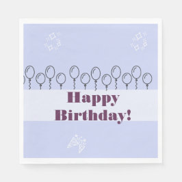 Guardanapos de aniversário azuis