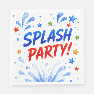 Guardanapos de Aniversário da Festa na Piscina