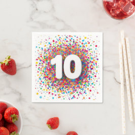 Guardanapos de Aniversário de 1 Ano Confete Arco-í
