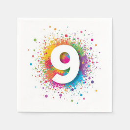Guardanapos de Aniversário de 1 Ano Confete Arco-í