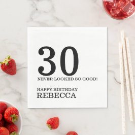 Guardanapos de Aniversário de 30 anos
