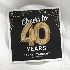 Guardanapos de aniversário de 40 anos Modernos Che