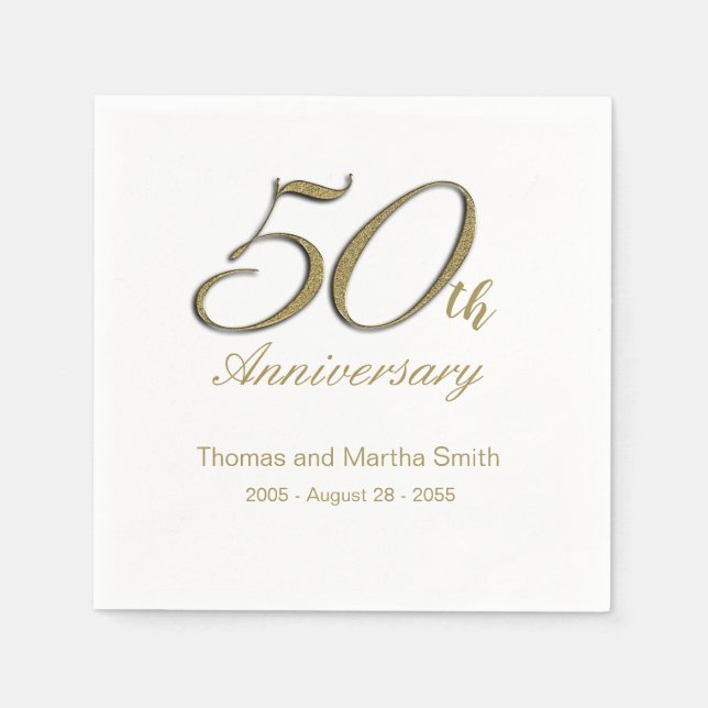 Guardanapos de Aniversário de 50 anos   (Frente)