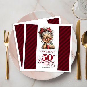 Guardanapos de Aniversário de 50 anos Engraçados S