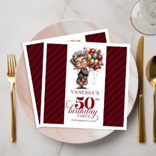 Guardanapos de Aniversário de 50 Anos Tema de Fest