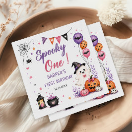 Guardanapos de aniversário de Halloween assustador